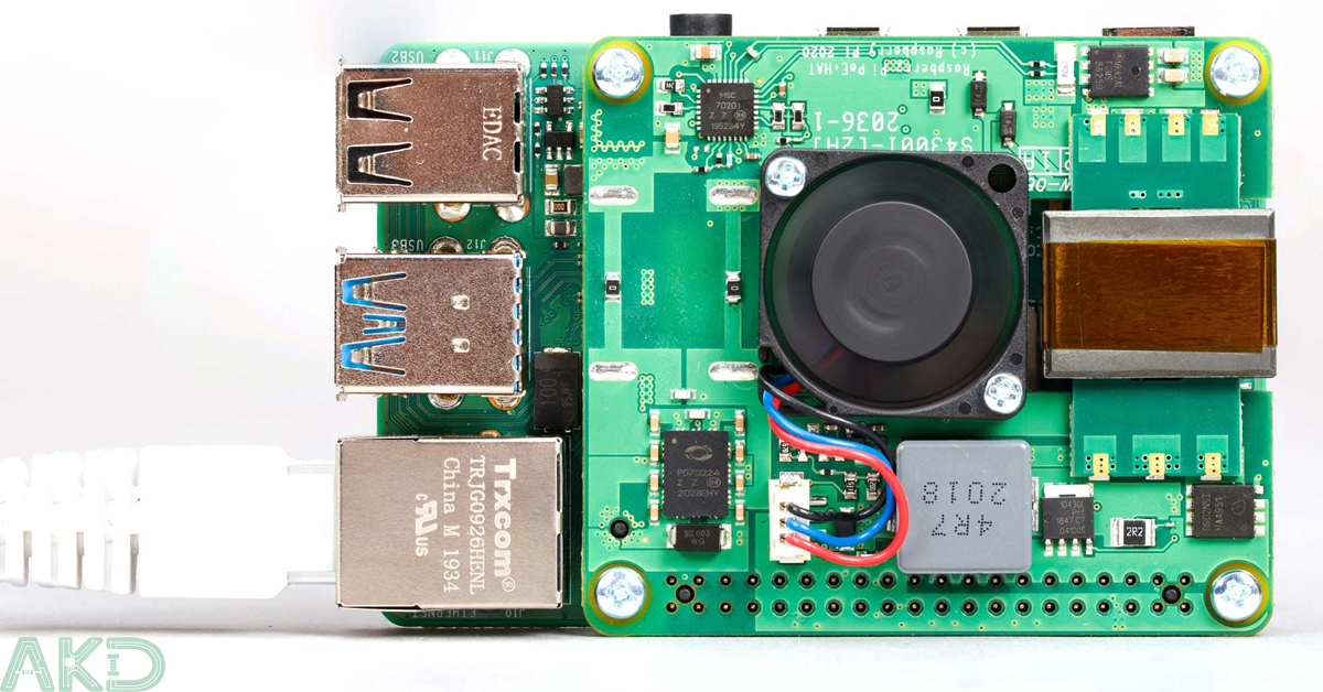 poe plus hat - - Bo mạch cấp nguồn qua Ethernet PoE+ HAT Raspberry Pi