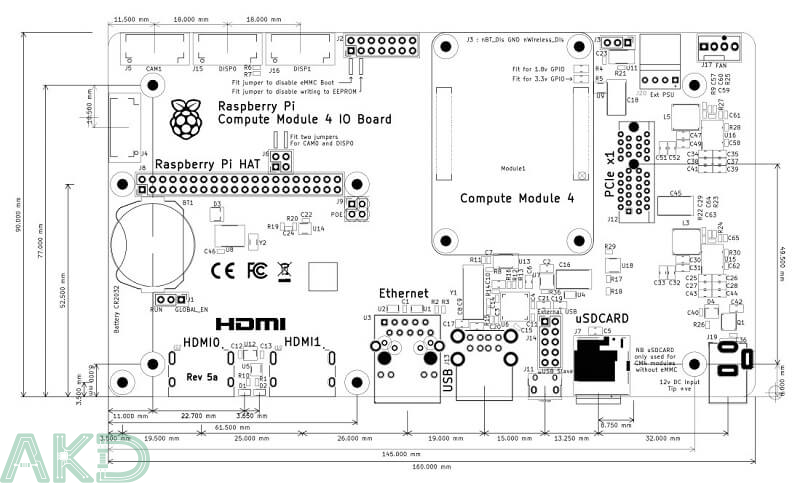 Bo mạch IO Raspberry Pi Compute Module 4 (CM4 IO Board) 9 raspberry pi compute module IO board 7 - - Bo mạch IO Raspberry Pi Compute Module 4 (CM4 IO Board)