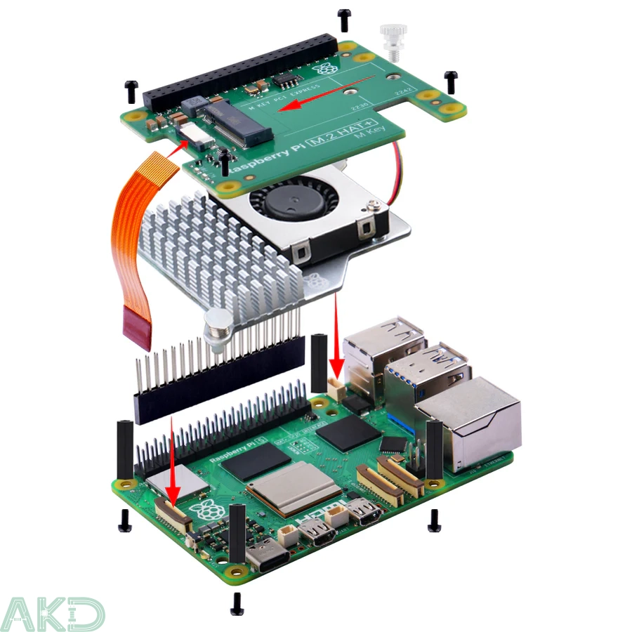 raspberry pi m.2 hat plus installation guide - - Mạch Raspberry Pi M.2 HAT+ cho Raspberry Pi 5