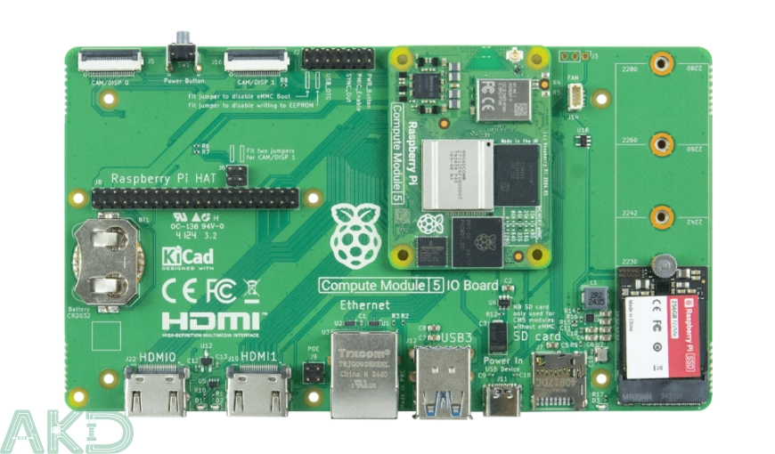 Bo mạch cho IO Raspberry Pi Compute Module 5 (CM5 IO Board) 9 rpi cm5 iob cnarrow 870x510 1 - - Bo mạch cho IO Raspberry Pi Compute Module 5 (CM5 IO Board)