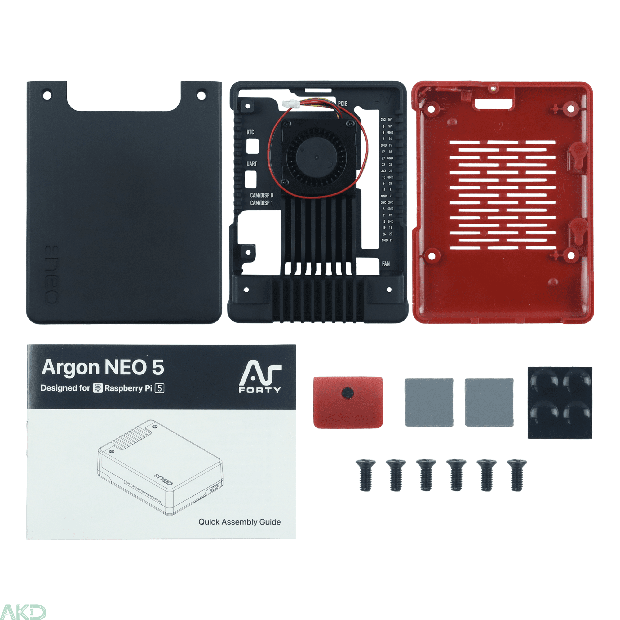 Vỏ nhôm Argon NEO 5 cho Raspberry Pi 5 7 rpi5 argon neo case packing - - Vỏ nhôm Argon NEO 5 cho Raspberry Pi 5