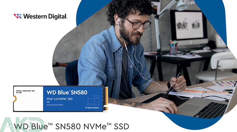 ssd wd sn580 01 - - SSD Western Digital Blue SN580 1TB PCIe Gen4 x4 NVMe M.2 WDS100T3B0E
