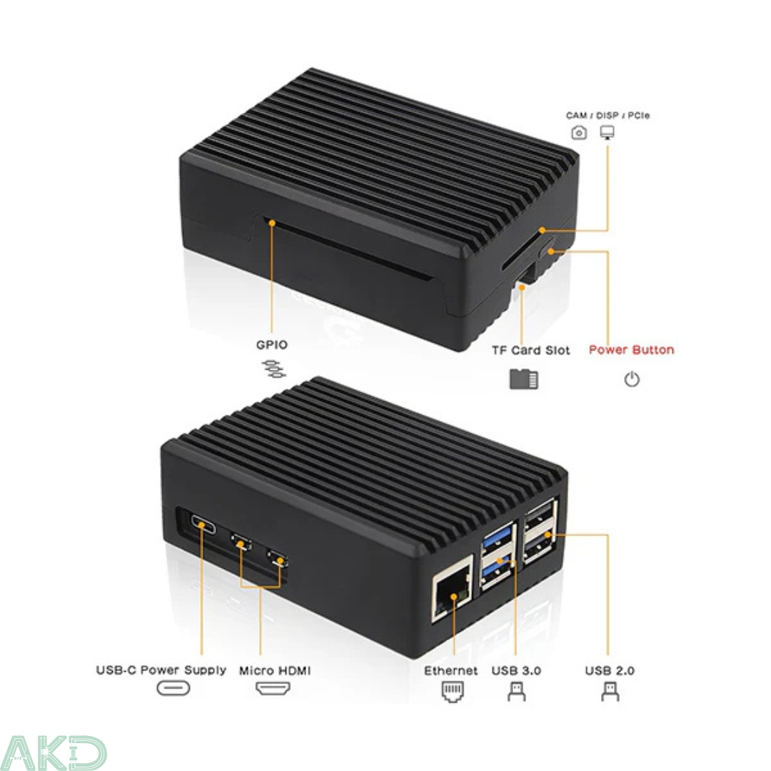 Vỏ nhôm tản nhiệt thụ động Raspberry Pi 5