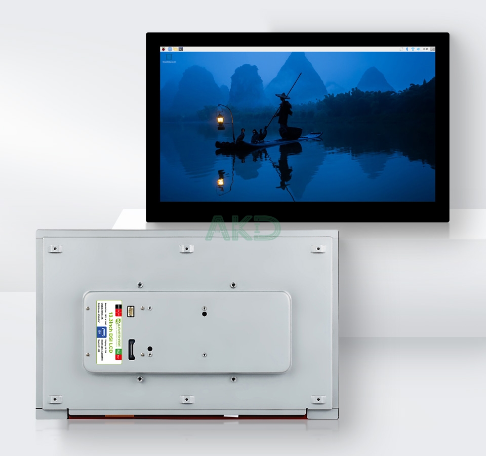 13.3inch DSI LCD details 1 - - Màn hình cảm ứng điện dung DSI 13.3 inch, 1920 × 1080 Pixel, IPS, Vỏ hợp kim nhôm