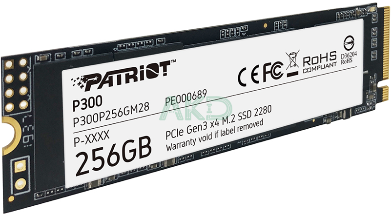 O SSD PATRIOT P3004 - - Ổ SSD PATRIOT P300 256GB NVMe M.2 PCIe P300P256GM28