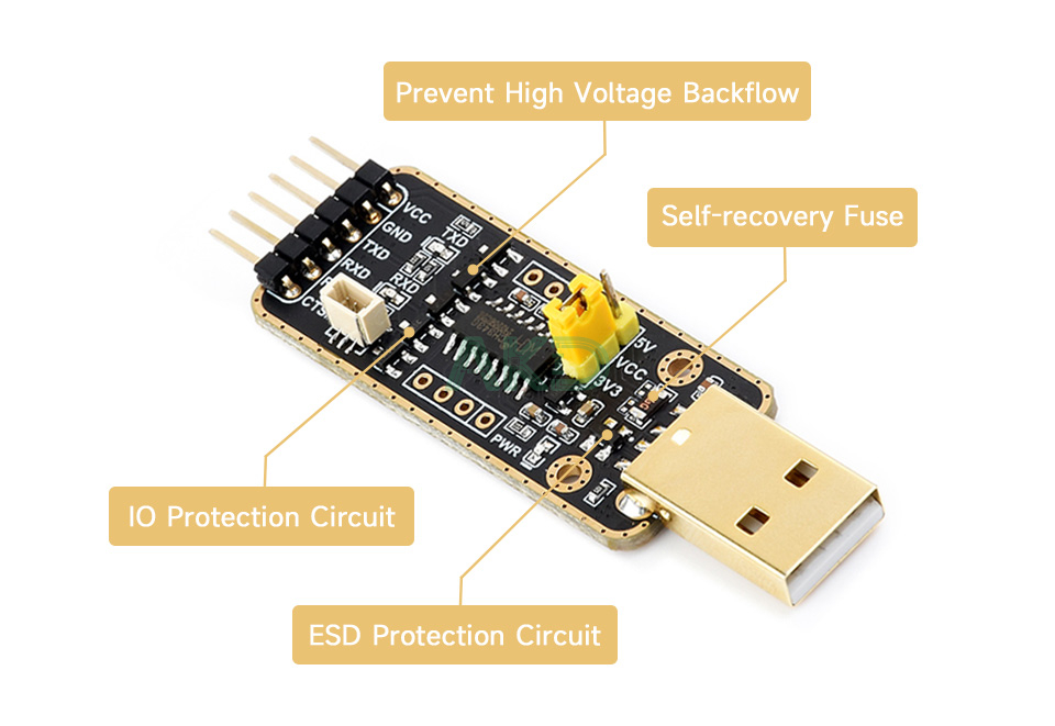 Pi UART Debugger details 3 - - Mạch gỡ lỗi USB sang UART cho Raspberry Pi 5