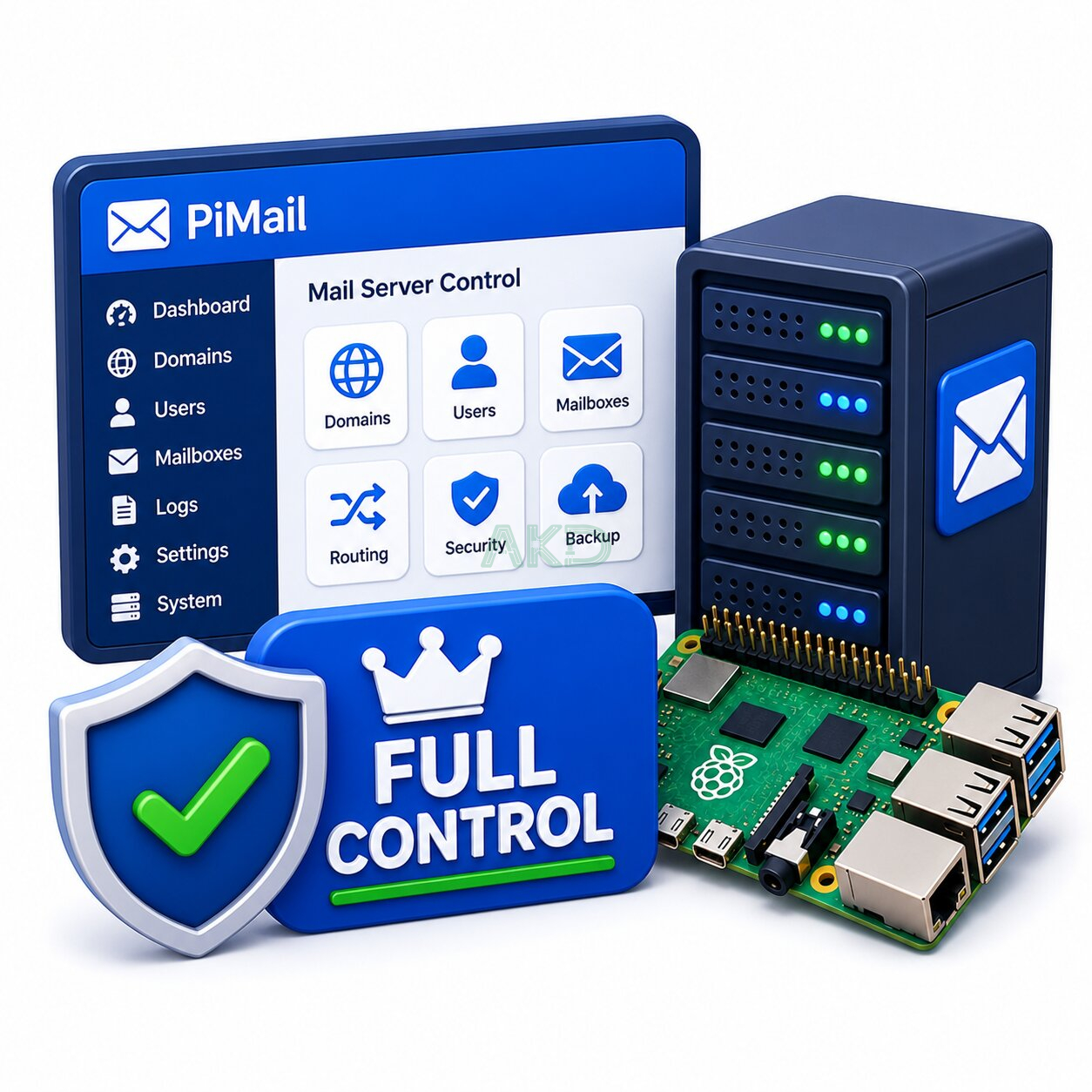 PiMail 5 Full Control - - PiMail - Giải pháp email riêng chuyên nghiệp