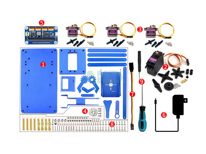 Robot Arm for micro bit pack 800 - - Bộ cánh tay robot kim loại 4-DOF cho Micro:bit