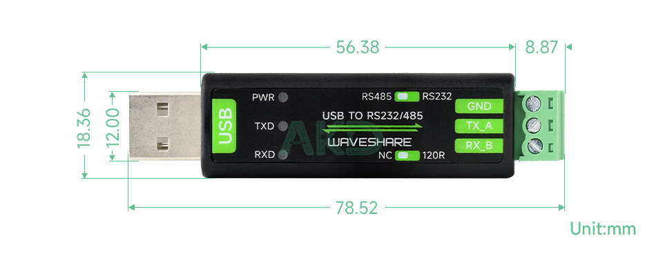 USB sang RS232/485