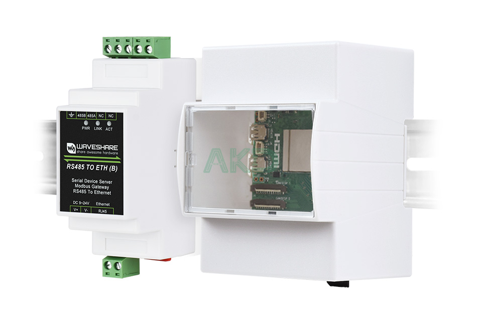 PI5 CASE DIN RAIL B details 3 - - Vỏ nhựa ABS DIN Rail Raspberry Pi 5
