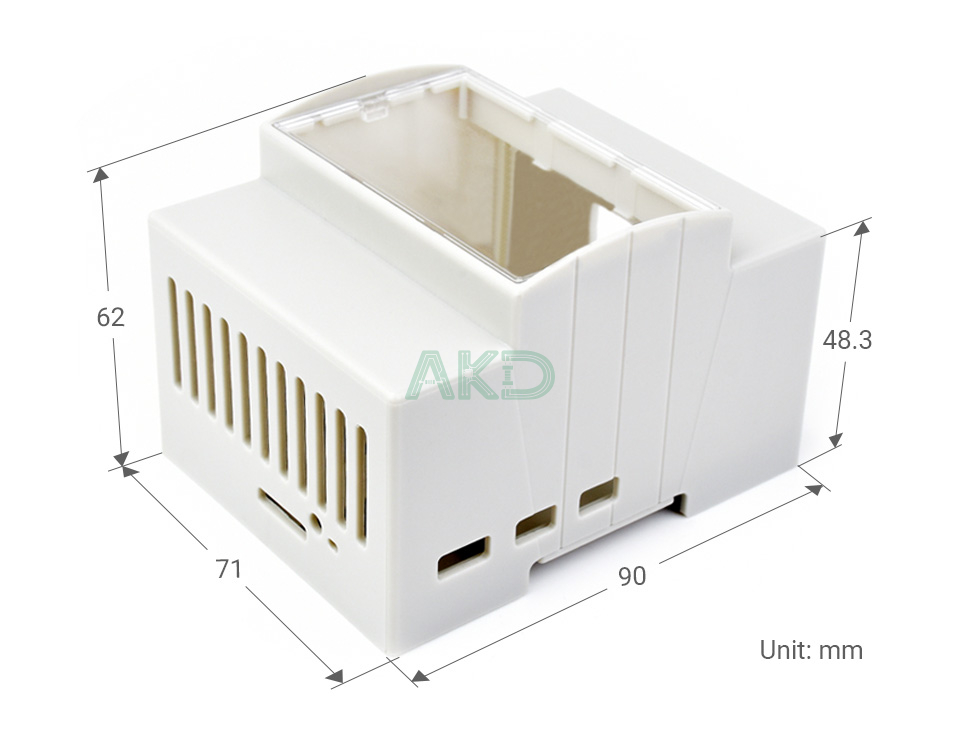 Kích thước vỏ nhựa ABS DIN Rail Raspberry Pi 5