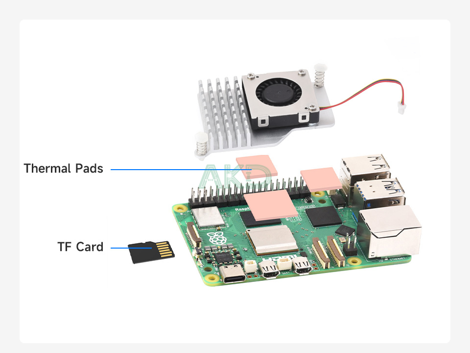 Pi5 Active Cooler B details 5 - - Quạt và Tản nhiệt Active Cooler (B) Raspberry Pi 5