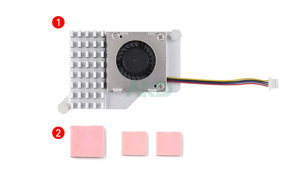 Pi5 Active Cooler B details pack - - Quạt và Tản nhiệt Active Cooler (B) Raspberry Pi 5