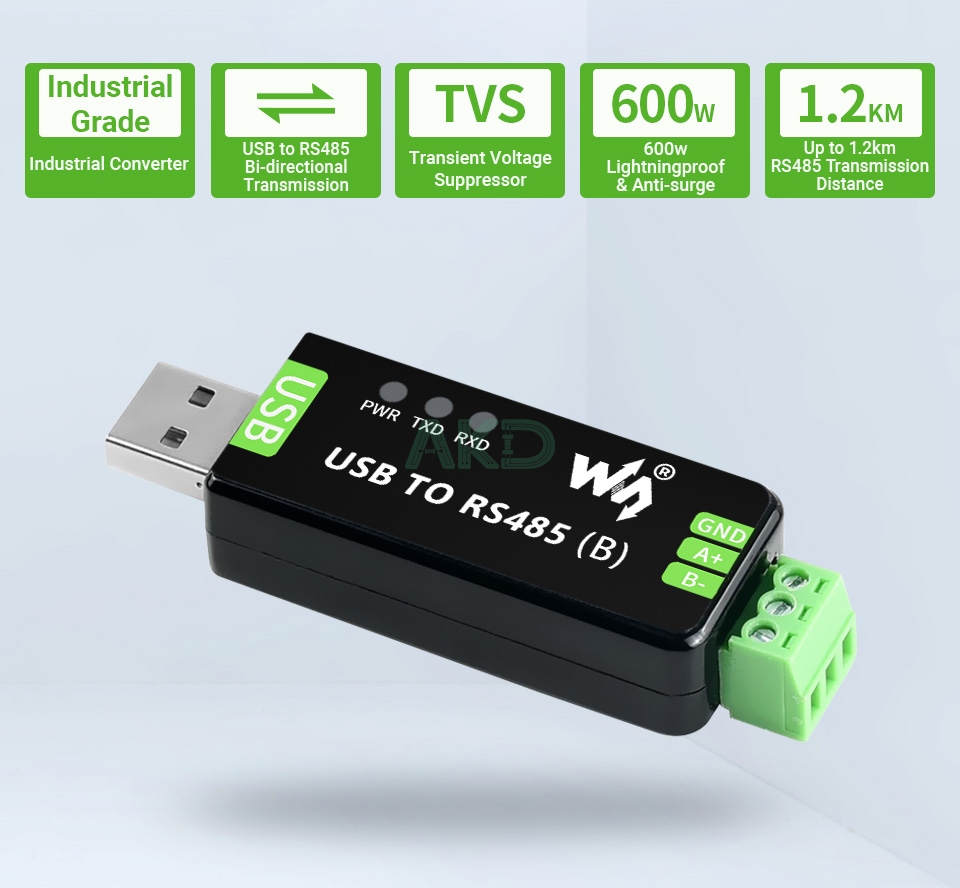 Bộ chuyển đổi hai chiều USB sang RS485 công nghiệp phiên bản B