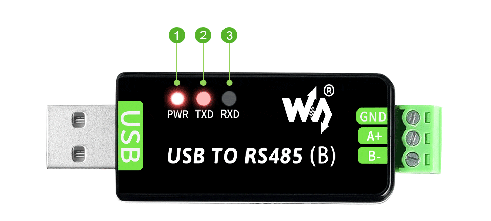 USB TO RS485 B details 11 - - Bộ chuyển đổi hai chiều USB sang RS485 công nghiệp phiên bản B