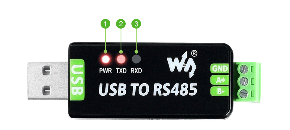 USB TO RS485 details 11 - - Bộ chuyển đổi hai chiều USB sang RS485 công nghiệp