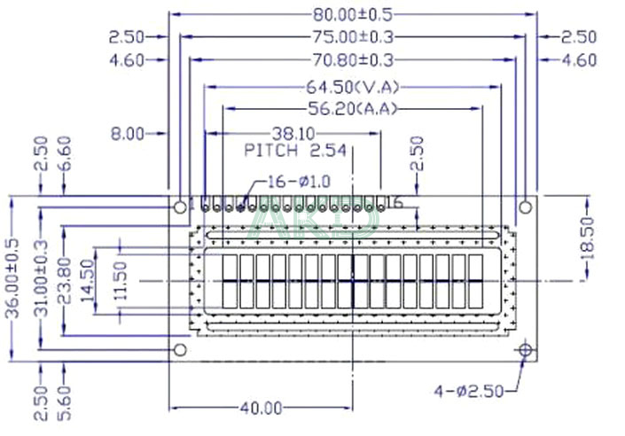 Màn hình LCD 1602 3.3V đèn nền màu vàng