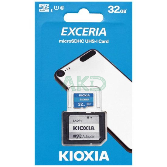 Trang chủ 101 Thẻ nhớ Micro SD EXCERIA Class 10 U1 32GB Kioxia LMEX1L032GG2
